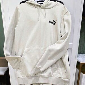 PUMA Men’s Essentials Hoodie – Pebble Gray, size small